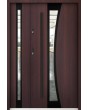 Sta Gemini Duo Noir - modern steel entrance door with side panel