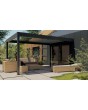 Wall mounted bioclimatic aluminium outdoor pergola