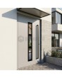 white high-end modern aluminium front door