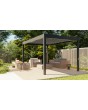 Freestanding bioclimatic waterproof aluminium pergola with retractable roof