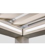Wall mounted bioclimatic aluminium outdoor pergola