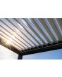 Freestanding bioclimatic waterproof aluminium pergola with retractable roof