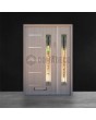 Turners oak stainless steel front door with one side panel