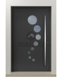 LIM 12E - modern aluminium front door with circles glass