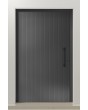 PIVOT V62 - aluminium pivot entry door with vertical milling