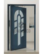 PIVOT 15E - aluminium pivot door with with decorative glass 