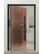 PIVOT B1 - aluminium pivot door covered with copper-plated stainless steel sheet