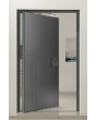 PIVOT V62 - aluminium pivot entry door with vertical milling