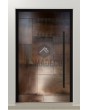 PIVOT M23 - aluminium pivot door with squareds in liquid metal