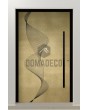 PIVOT M26 - aluminum pivot door with door with yellow brass texture of milled metal