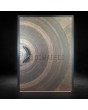 aluminium pivot door with bronze texture of milled metal