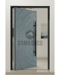 PIVOT M7 - aluminium pivot door with zinc liquid metal