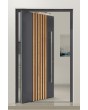 PIVOT RAIL5 - aluminium pivot door with vertical slats made of aluminium profiles