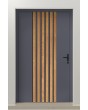 PIVOT RAIL5 - aluminium pivot door with vertical slats made of aluminium profiles