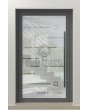 LIM Glass S20 -  aluminium front door milk with transparent decor