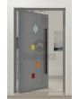 PIVOT Tonel - pivot door with tempered glass insert