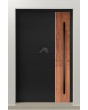 PIVOT V22 - aluminium front door with wooden decor