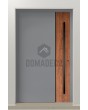 PIVOT V22 - aluminium front door with wooden decor