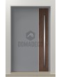 PIVOT V22 - aluminium front door with wooden decor