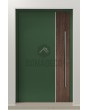 PIVOT V22 - aluminium front door with wooden decor