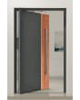 PIVOT V22 - aluminium front door with wooden decor