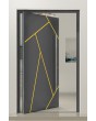 PIVOT V37 - stylish aluminium pivot front door with stripes