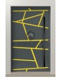 LIM W360 - modern aluminium front door with stripes