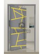 PIVOT W360 - modern aluminium pivot door with stripes