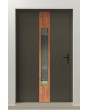 PIVOT V08 - aluminium front door with wooden decor