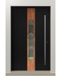 LIM V08 - aluminium front door with wooden decor