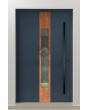 PIVOT V08 - aluminium front door with wooden decor
