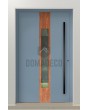 LIM V08 - aluminium front door with wooden decor