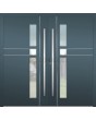 LIM Chip-C double - modern double aluminium entry door with glass