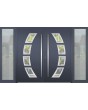 Aluminum LIM Double door with left and right glass panel / sidelight