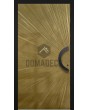 LIM M8 - hinged aluminium front door with gold texture of milled metal