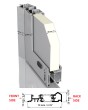 LIM VL19 double - Painted Glass Lacobel double aluminium door