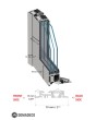 LIM G2 - Glass front aluminium door with decorative panel