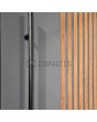 LIM RAIL 5 double - aluminum double front door with vertical slats made of aluminum profiles