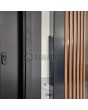 LIM RAIL4 - aluminium entry door with vertical slats made of aluminium profiles