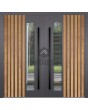 LIM RAIL4 double - aluminium double door with vertical slats and window