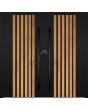 LIM RAIL 5 double - aluminum double front door with vertical slats made of aluminum profiles