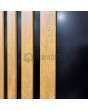 PIVOT RAIL5 - aluminium pivot door with vertical slats made of aluminium profiles