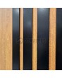 LIM RAIL6 - aluminium front  door with black vertical slats made of aluminium profiles