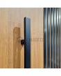 LIM RAIL6 double - aluminium front double door with black vertical slats made of aluminum profiles