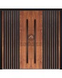 LIM RAIL6 double - aluminium front double door with black vertical slats made of aluminum profiles