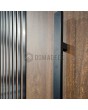 LIM RAIL6 double - aluminium front double door with black vertical slats made of aluminum profiles