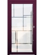 LIM Glass S17 -  aluminium front door milk with transparent decor