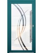 LIM Glass S18 -  aluminium front door milk with transparent decor