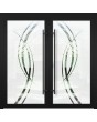 LIM GLASS double S - frosted aluminium double door with transparent motif