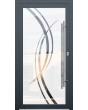 LIM Glass S18 -  aluminium front door milk with transparent decor
